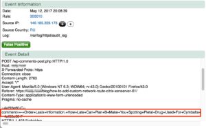 Security system blocked spam comment attempt to a WordPress site Security system blocked spam comment attempt to a WordPress site