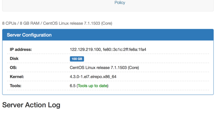 Server View - RedyHost Cloud VPS Management Console